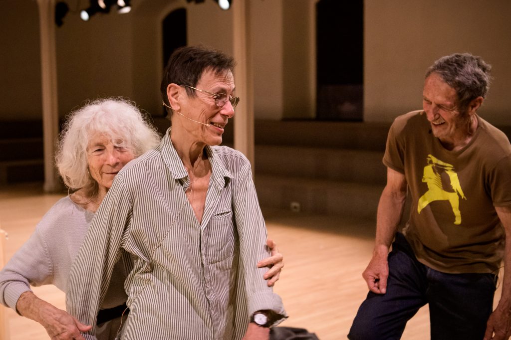 Simone Forti, Yvonne Rainer, and Steve Paxton.